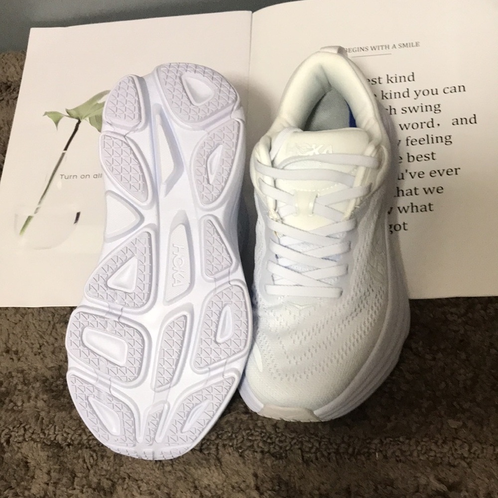 Hoka One One Bondi 8 White Women’s Size 7.5 - Picture 4 of 7
